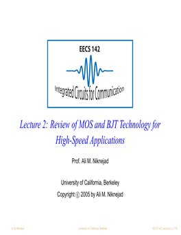 Review of MOS and BJT Technology for High-Speed Applications
