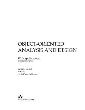 Object-Oriented Analysis and Design with Applications / Grady Booch