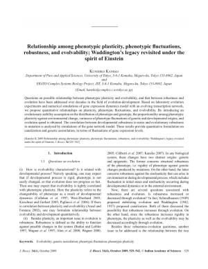 Relationship Among Phenotypic Plasticity, Phenotypic Fluctuations