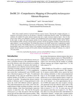 Comprehensive Mapping of Drosophila Melanogaster Odorant Responses