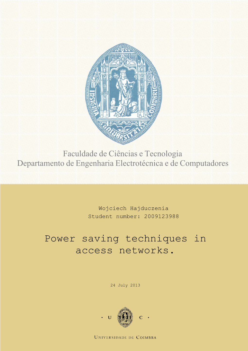 Power Saving Techniques in Access Networks