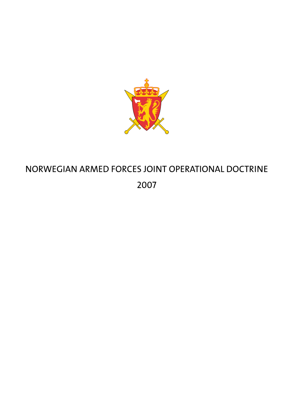 Norwegian Armed Forces Joint Operational Doctrine 2007