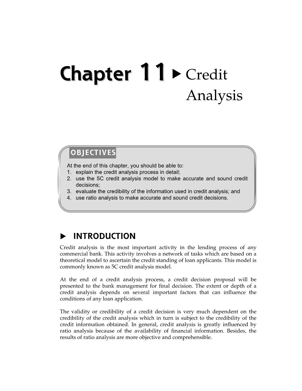 Chapter 11 Credit Analysis W 235
