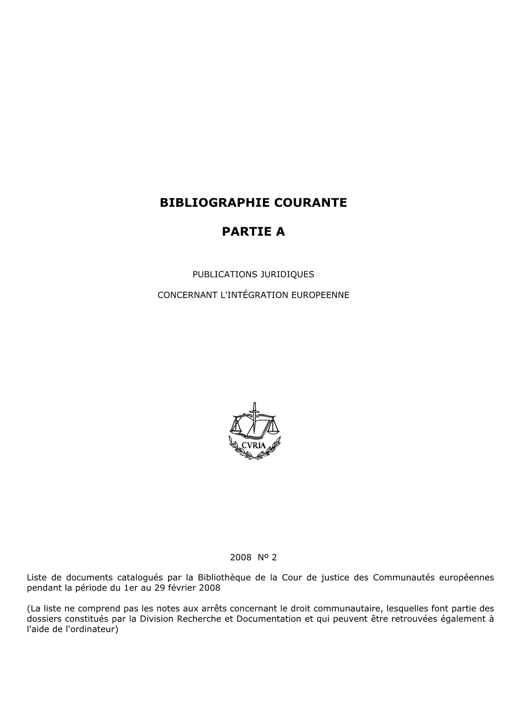 Bibliographie Courante Partie A