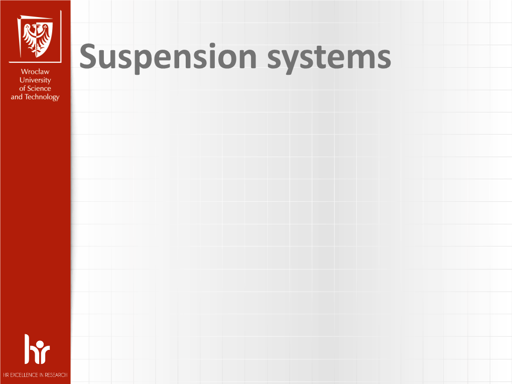 Suspension Systems Suspension Systems
