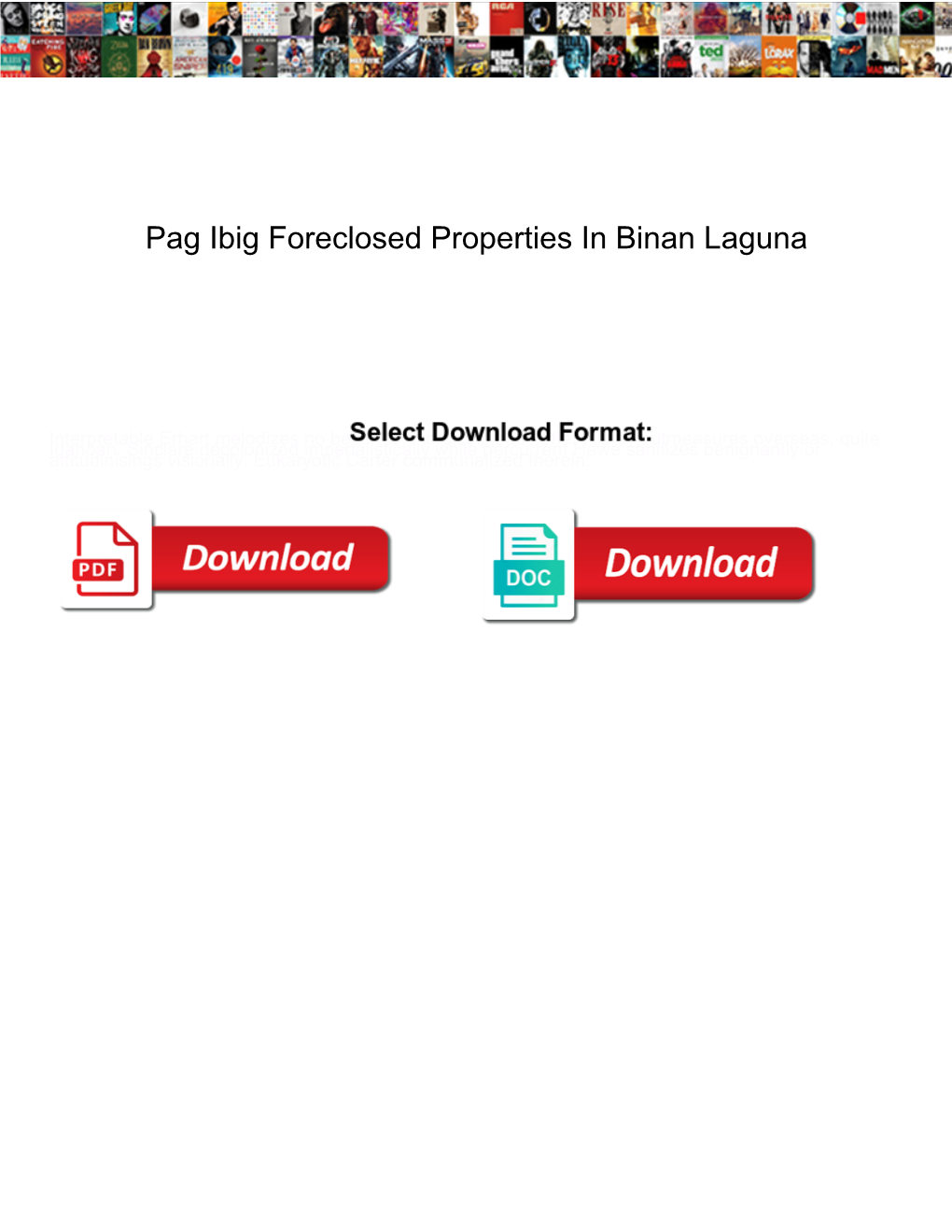Pag Ibig Foreclosed Properties in Binan Laguna