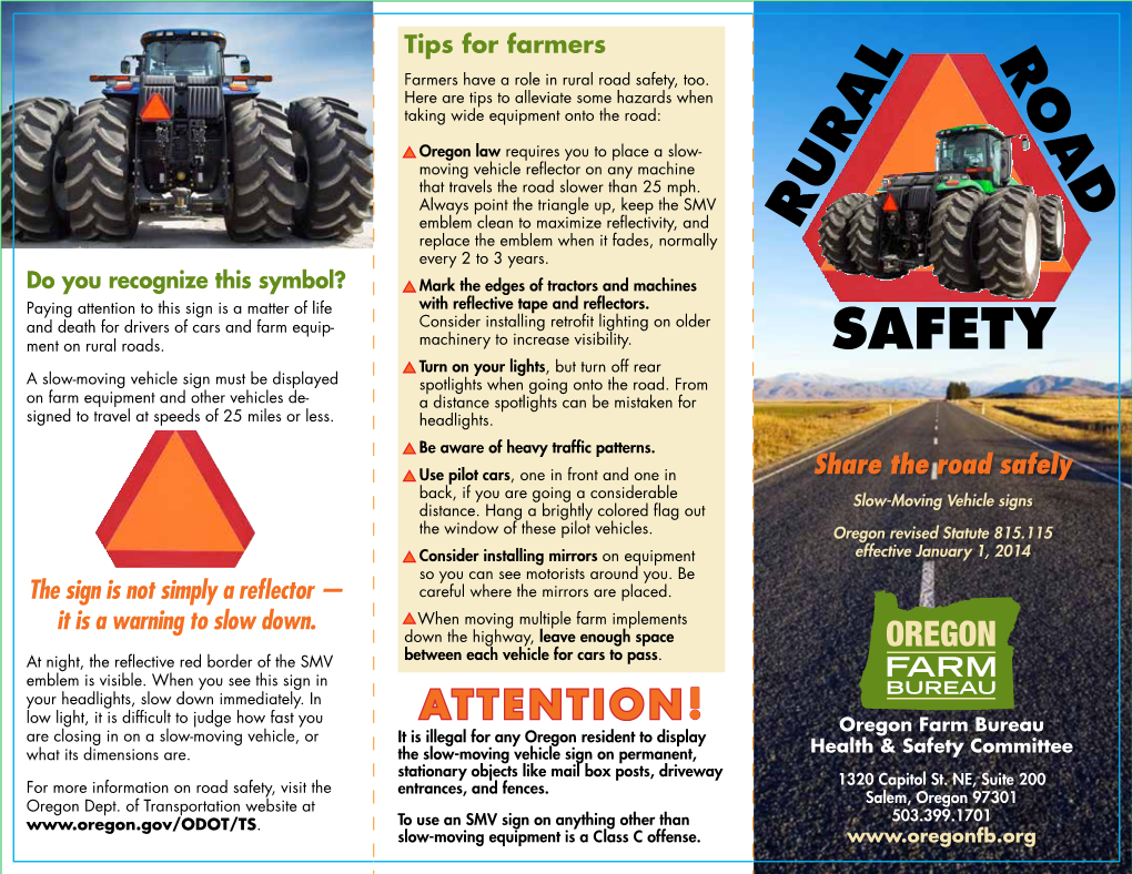 Rural Road Safety Brochure