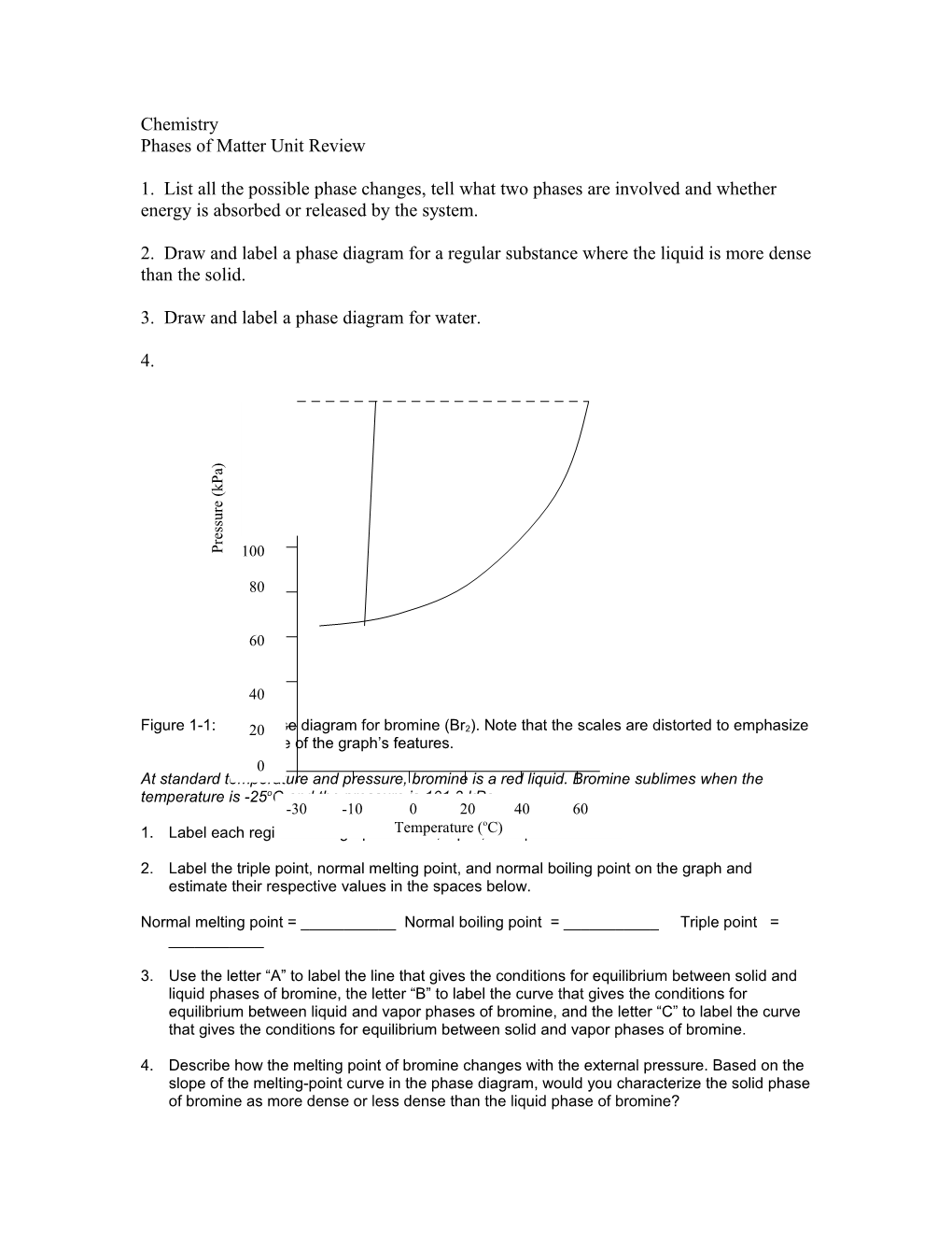 Phases of Matter Unit Review