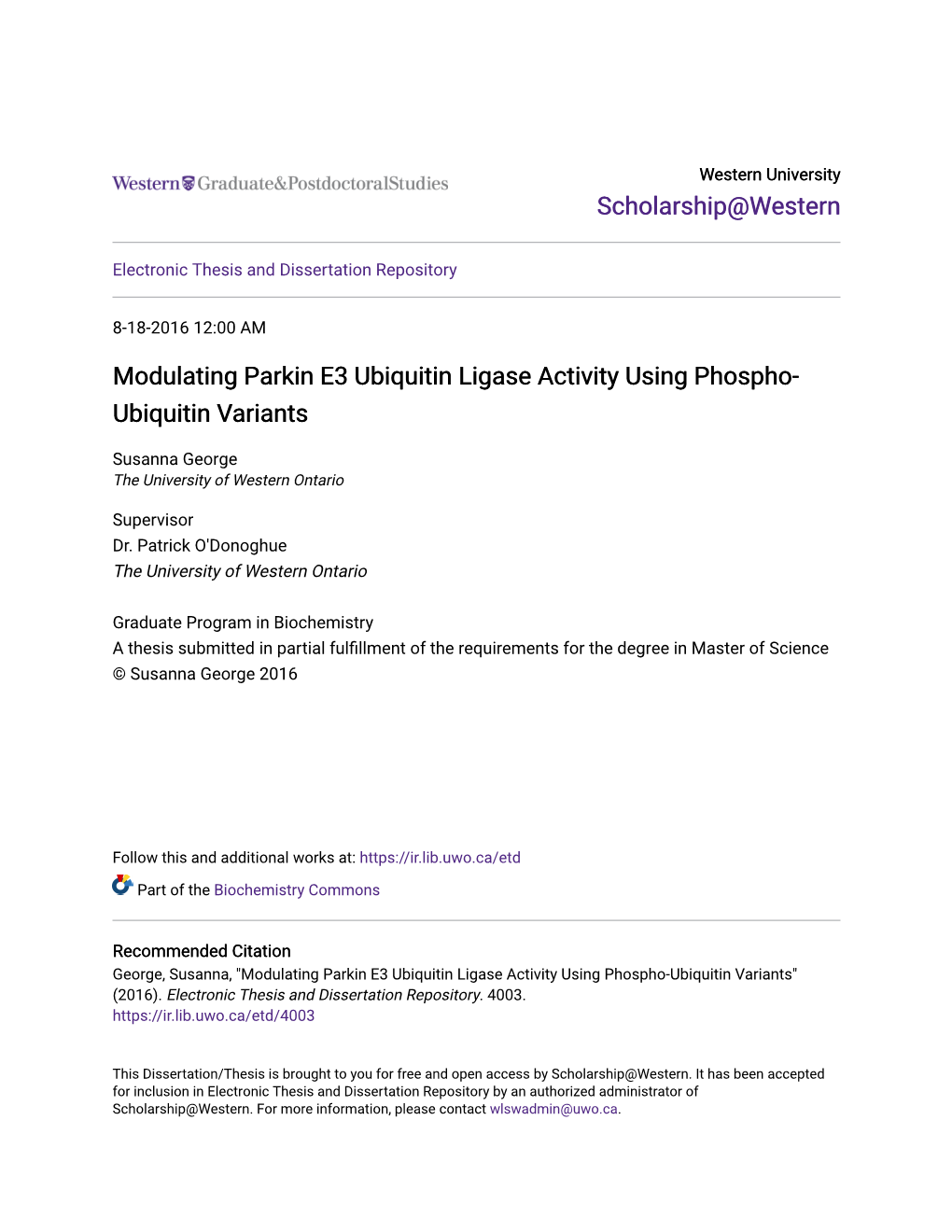 Modulating Parkin E3 Ubiquitin Ligase Activity Using Phospho-Ubiquitin Variants