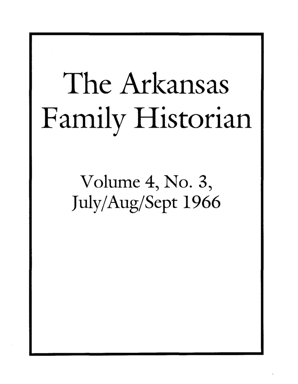 The Arl(Ansas Family Historian