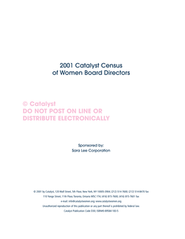 Catalyst DO NOT POST on LINE OR DISTRIBUTE ELECTRONICALLY