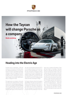 How the Taycan Will Change Porsche As a Company Media Workshop