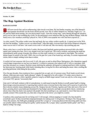 The Rap Against Rockism 11/1/04 2:12 PM