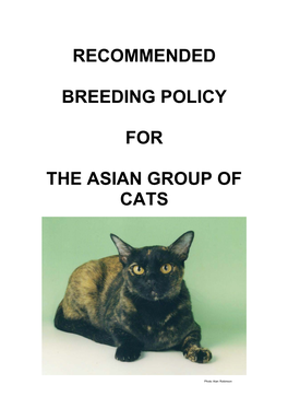 Asian Breeding Policy