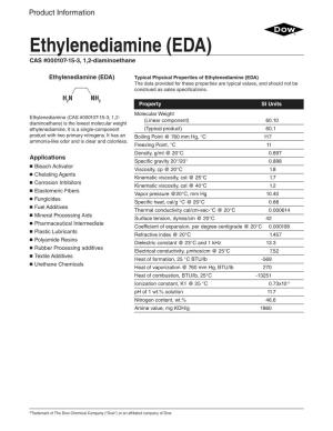 Ethylenediamine (EDA) CAS #000107-15-3, 1,2-Diaminoethane