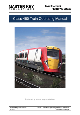 Class 460 Train Operating Manual