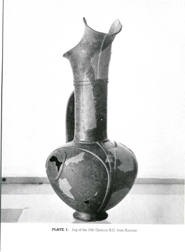 PLATE I . Jug of the 15Th Century B.C. from Kourion UNIVERSITY MUSEUM BULLETIN VOL
