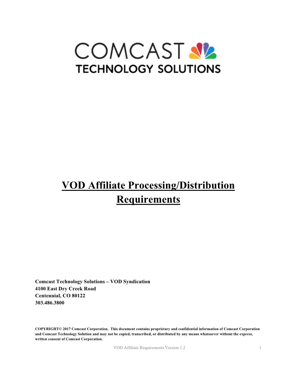 CW Requirements for VOD Content V1 3 Affiliate