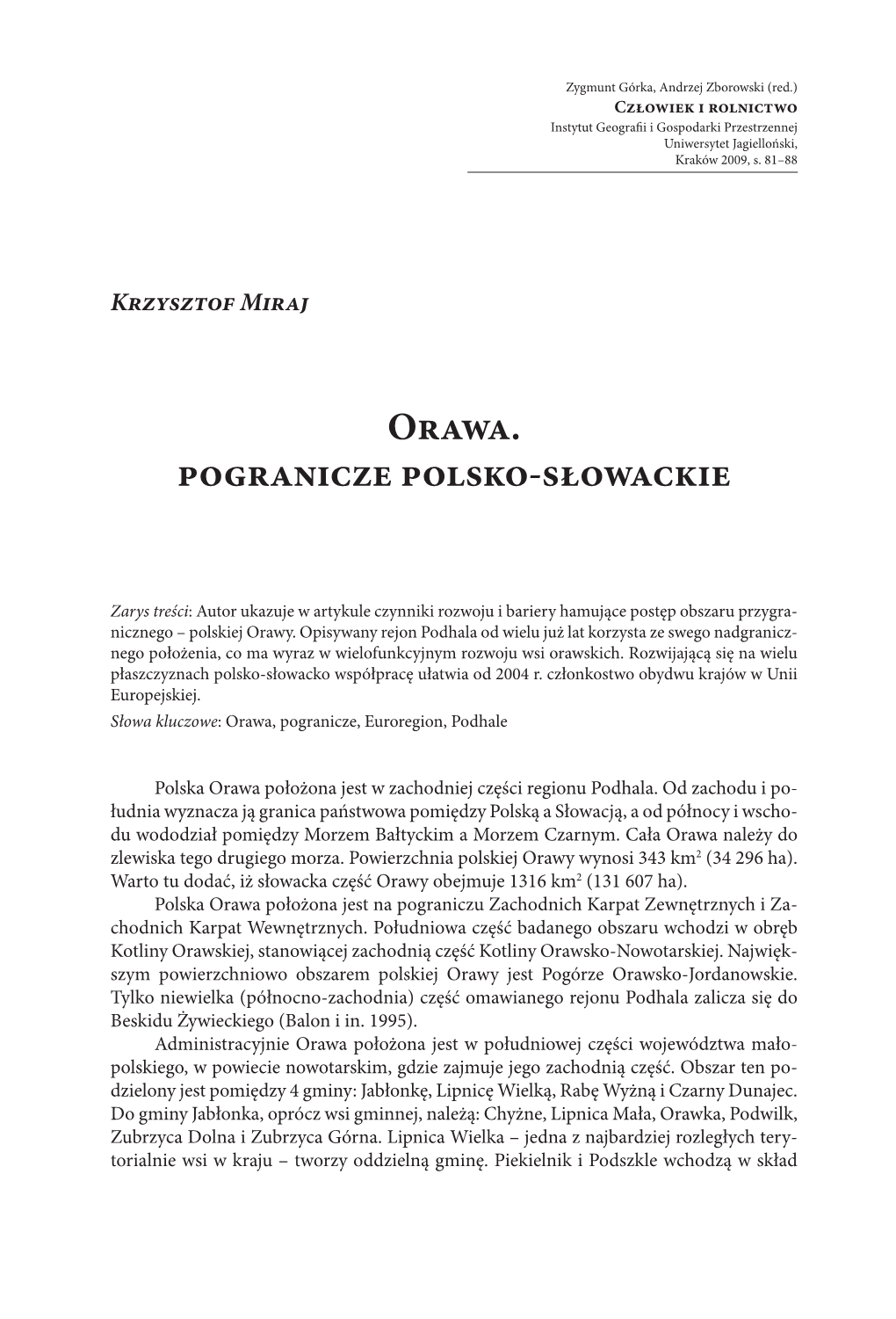 Orawa. Pogranicze Polsko-Słowackie