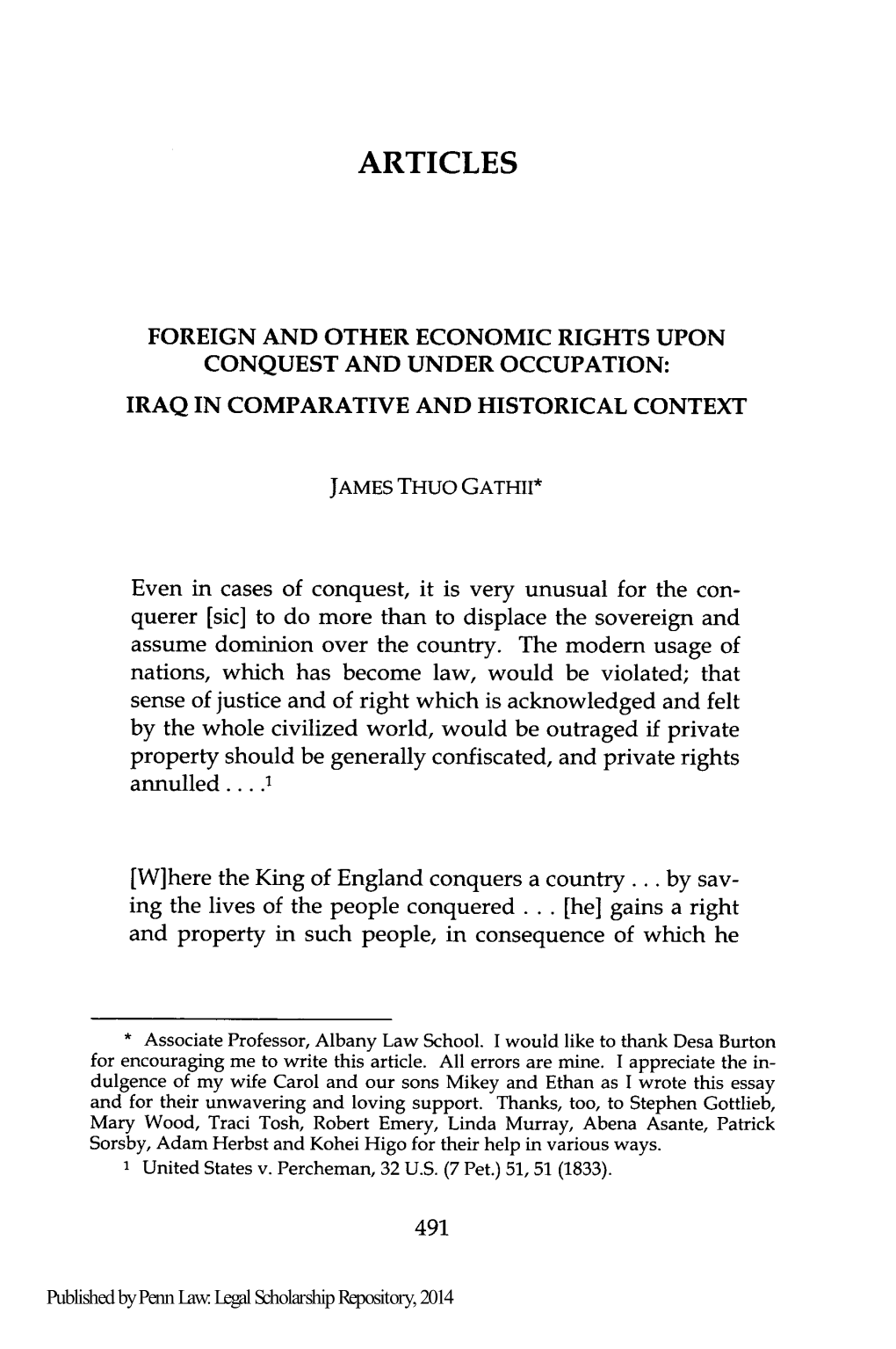 Foreign and Other Economic Rights Upon Conquest and Under Occupation: Iraq in Comparative and Historical Context
