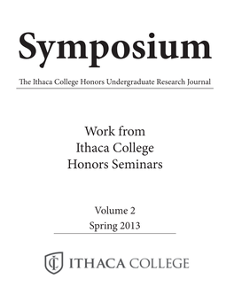 Work from Ithaca College Honors Seminars