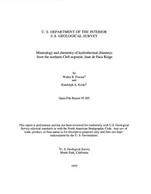 U. S. Department of the Interior U.S. Geological Survey