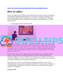 How to Collect by Louise Buck