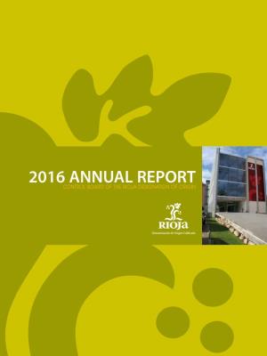 2016 Annual Report Control Board of the Rioja Designation of Origin Summary