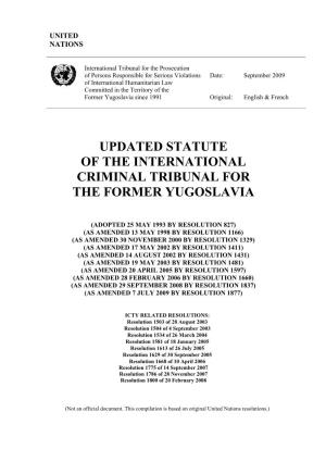 Statute of the International Criminal Tribunal for the Former Yugoslavia