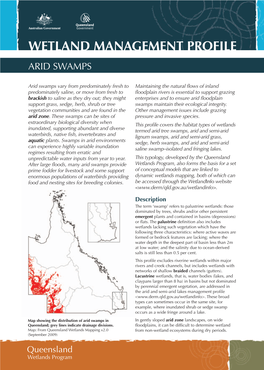 Wetland Management Profile Arid Swamps