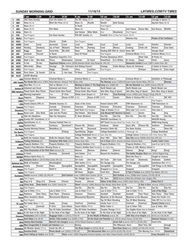 Sunday Morning Grid 11/16/14 Latimes.Com/Tv Times