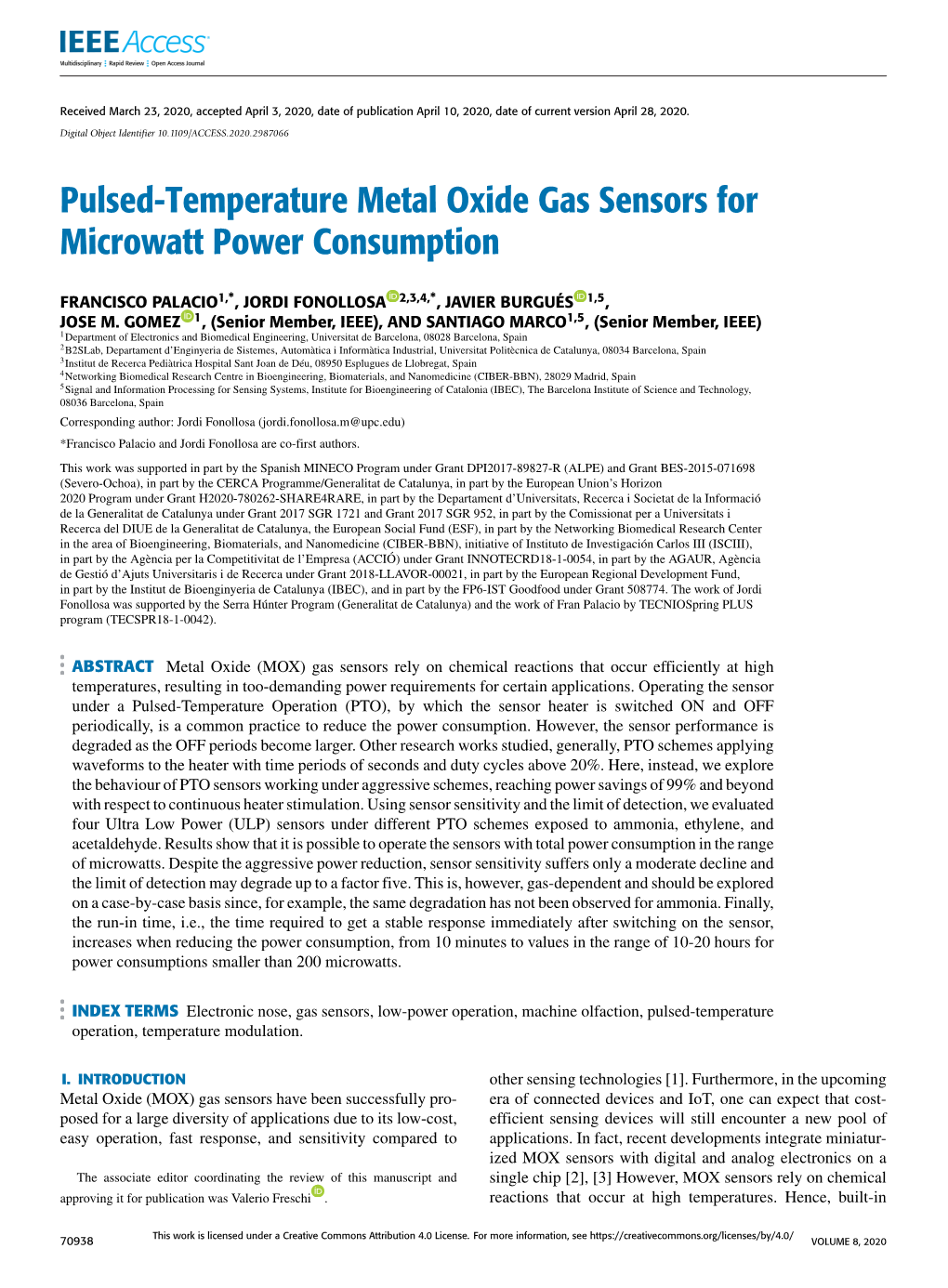 Pulsed-Temperature Metal Oxide Gas Sensors for Microwatt Power Consumption