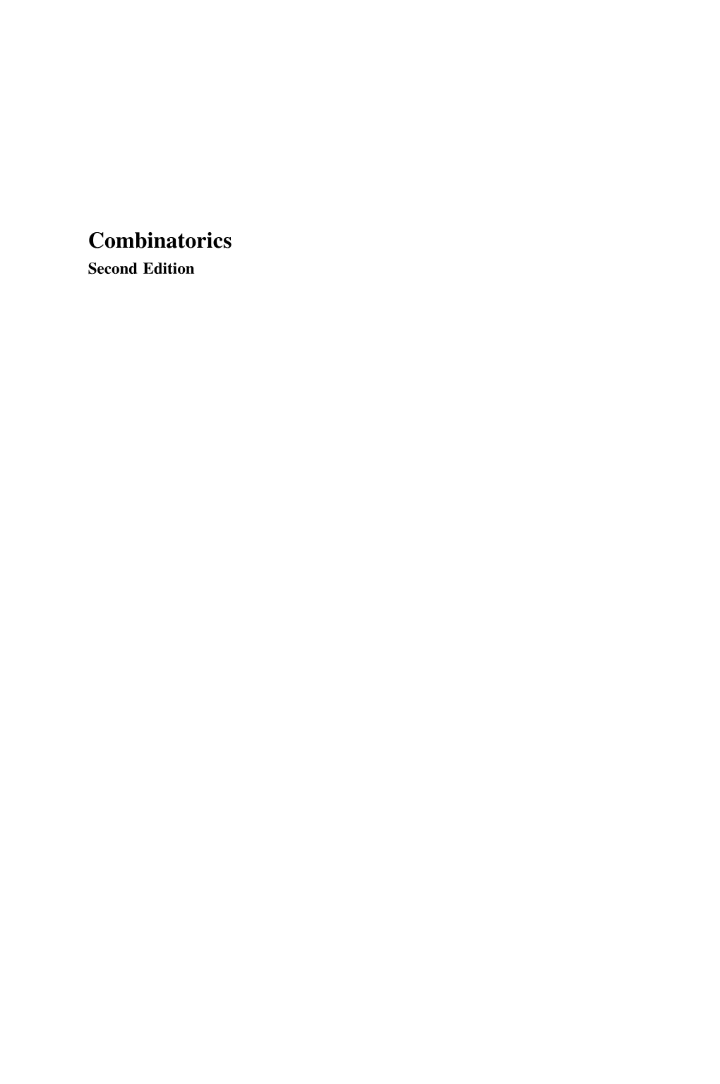 Merris R. Combinatorics (2Ed., Wiley, 2003)(ISBN 047126296X)(560S).Pdf