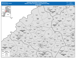 CHARSADDA Pakistan: North West Frontier Province District, Tehsil and Union Code Reference
