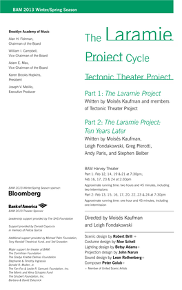 The Laramie Project Cycle