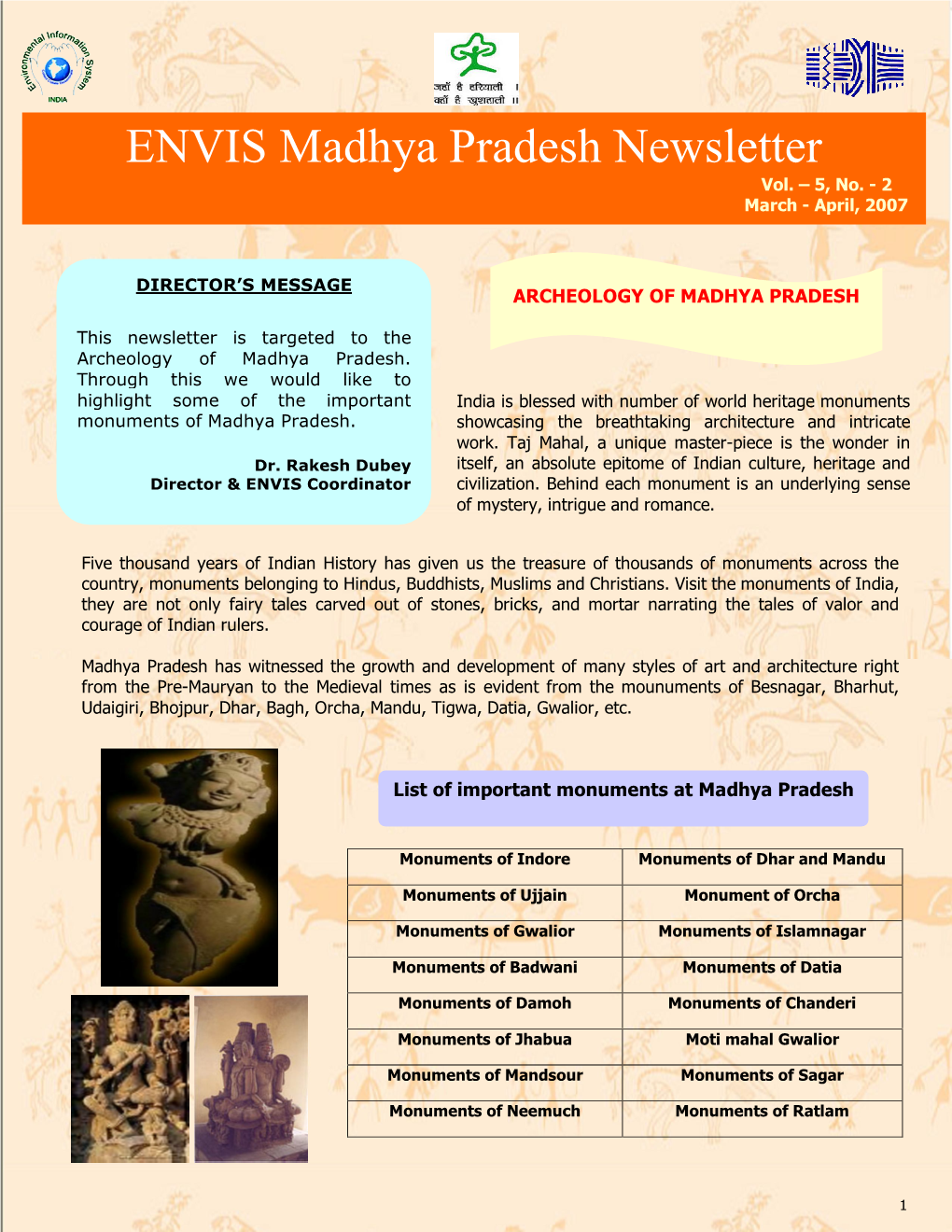 ENVIS Madhya Pradesh Newsletter Vol