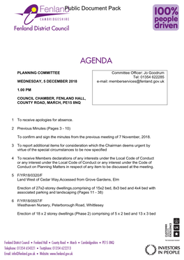 (Public Pack)Agenda Document for Planning Committee, 05/12/2018