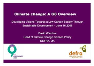 Climate Change: a G8 Overview