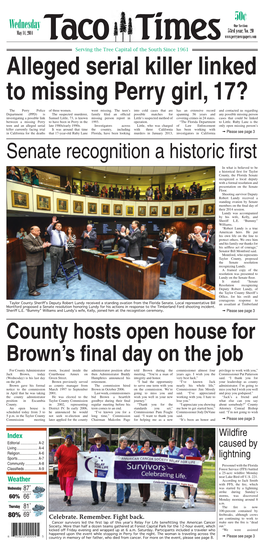 County Hosts Open House for Brown's Final Day on The