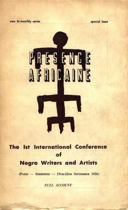 The Ist International Conference of Negro Writers and Artists