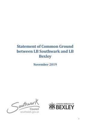 Statement of Common Ground with Bexley