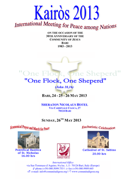 Bari, 24 - 25 - 26 May 2013