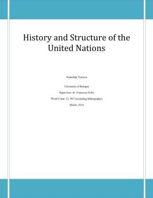 History and Structure of the United Nations