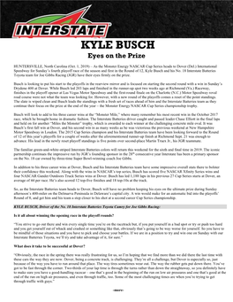 KYLE BUSCH Eyes on the Prize
