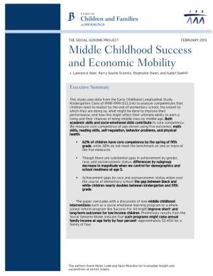 Middle Childhood Success and Economic Mobility