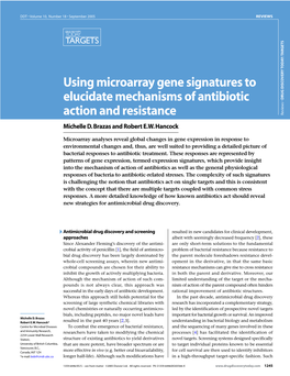 Using Microarray Gene Signatures to Elucidate Mechanisms of Antibiotic