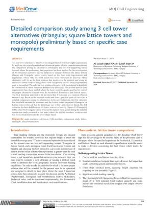 (Triangular, Square Lattice Towers and Monopole) Preliminarily Based on Specific Case Requirements