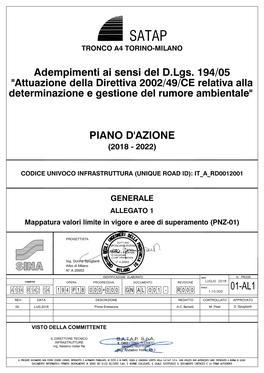 Allegato 1 Mappatura Valori Limite in Vigore E Aree Di Superamento