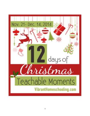12 Days of Christmas Teachable Moments E-Book