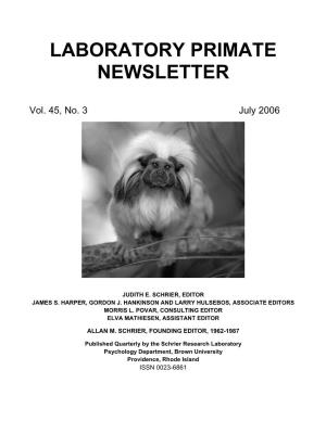 Laboratory Primate Newsletter